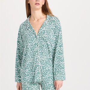 Eberjey Green Floral Pajama top only